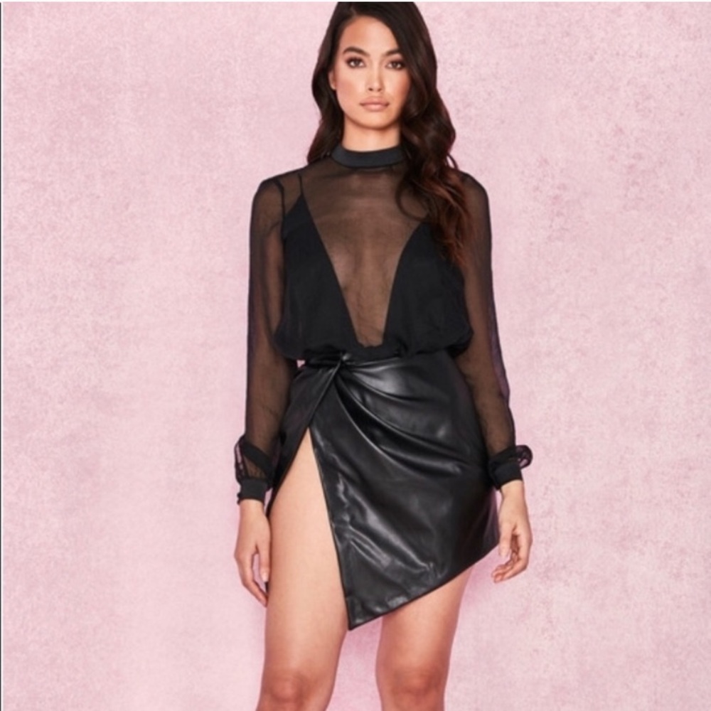 Brand new House of CB leather skirt